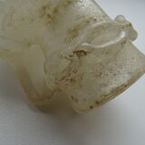 Vase with miniature handle Scavo Seguso Vetri d'Arte iridescent glass Murano 1950