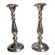 Pair of large vintage silver-plated candlesticks – classic style