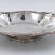 Victor Saglier old flat basket center-of-table table in silver metal
