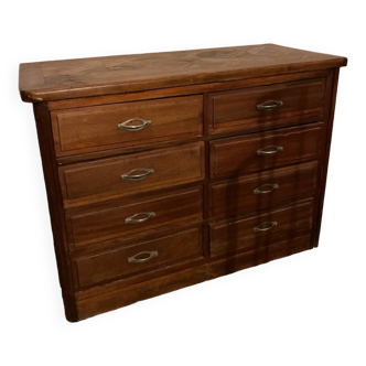 Old haberdashery counter / trade furniture / old wooden chest of drawers