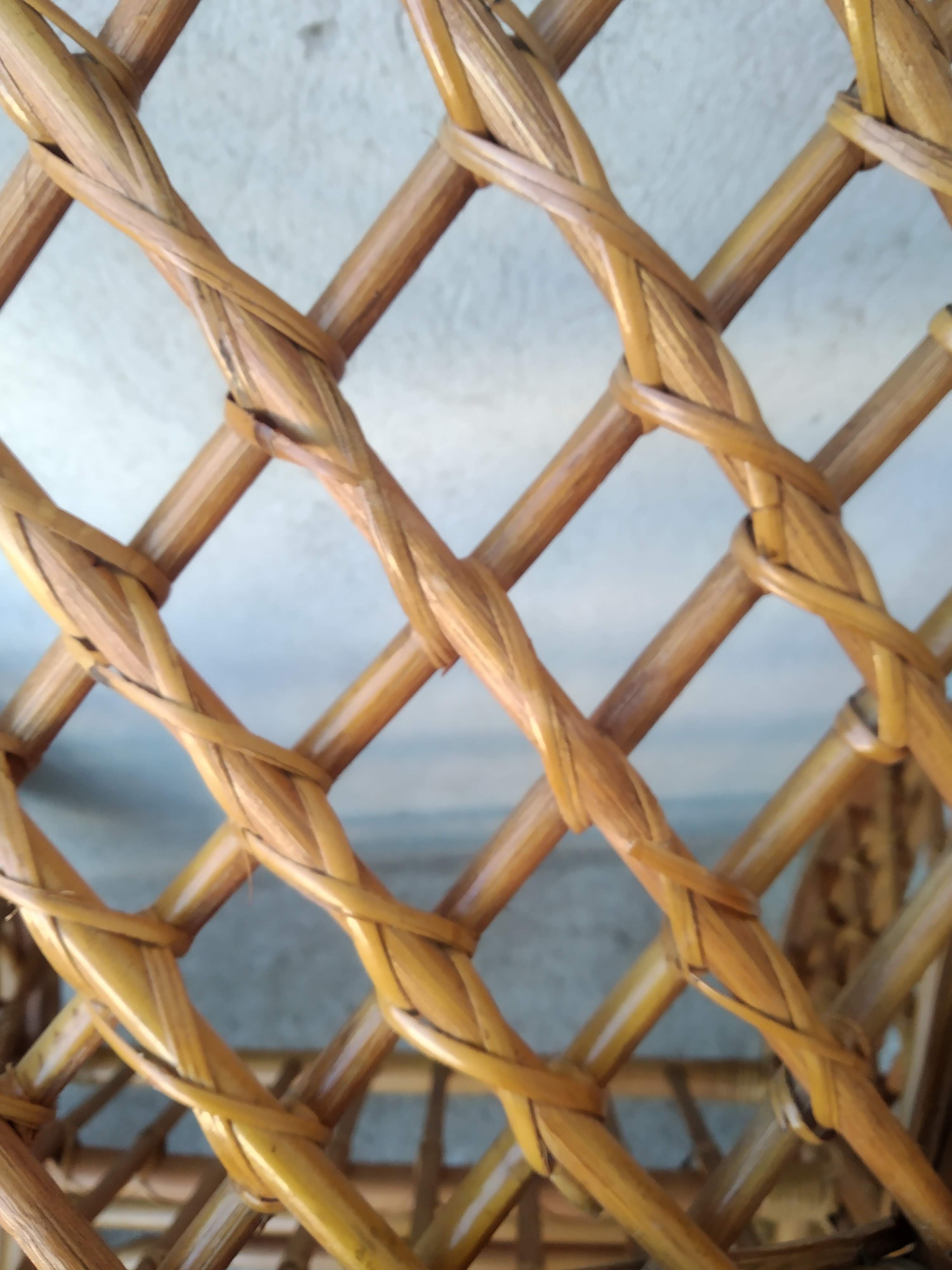 Pair of vintage rattan armchairs