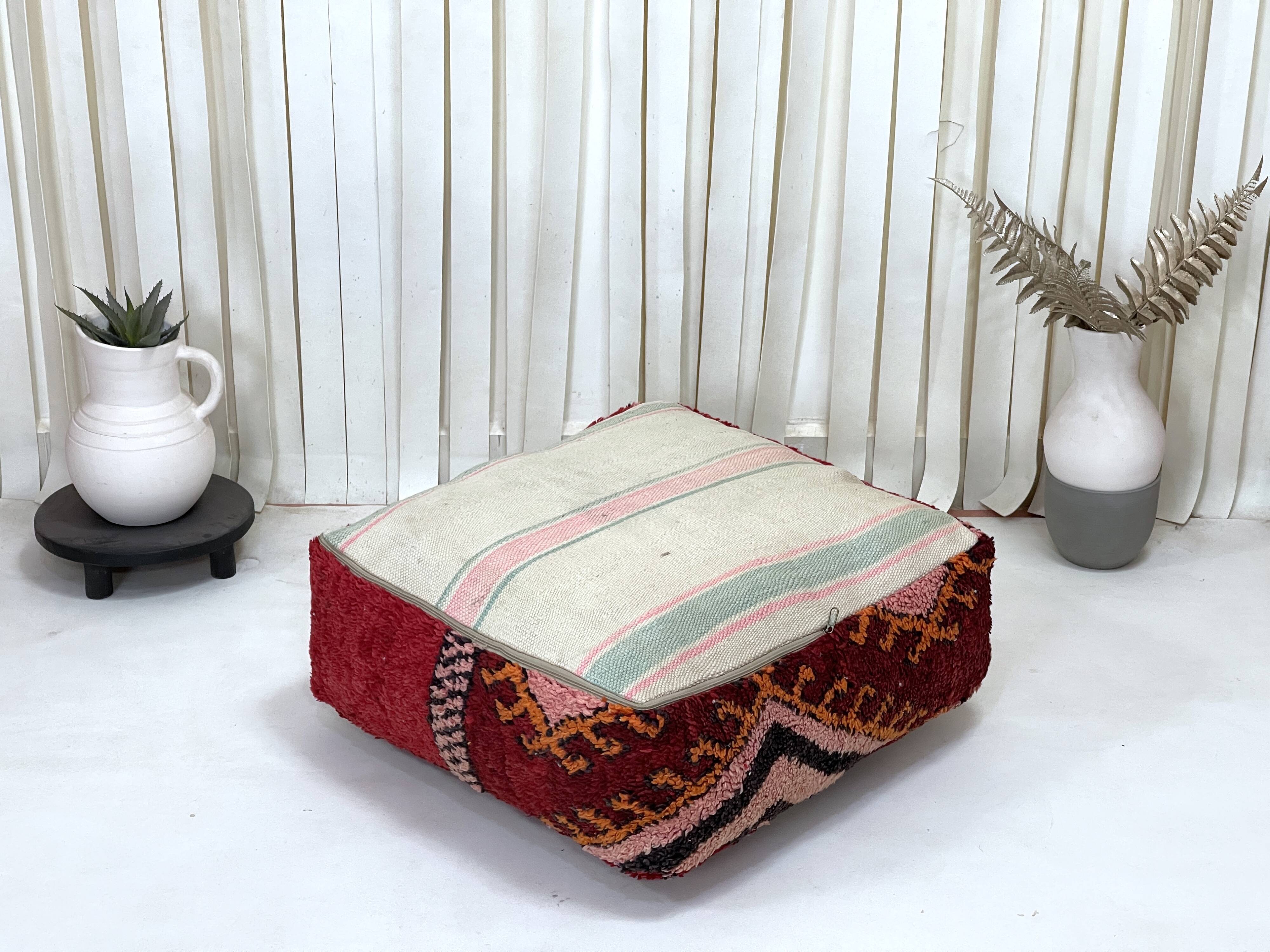 Moroccan kilim pouf
