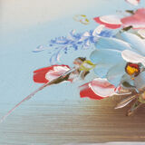 Flower-decorated painting