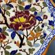 Large Gien earthenware dessert dish with Peonies decor