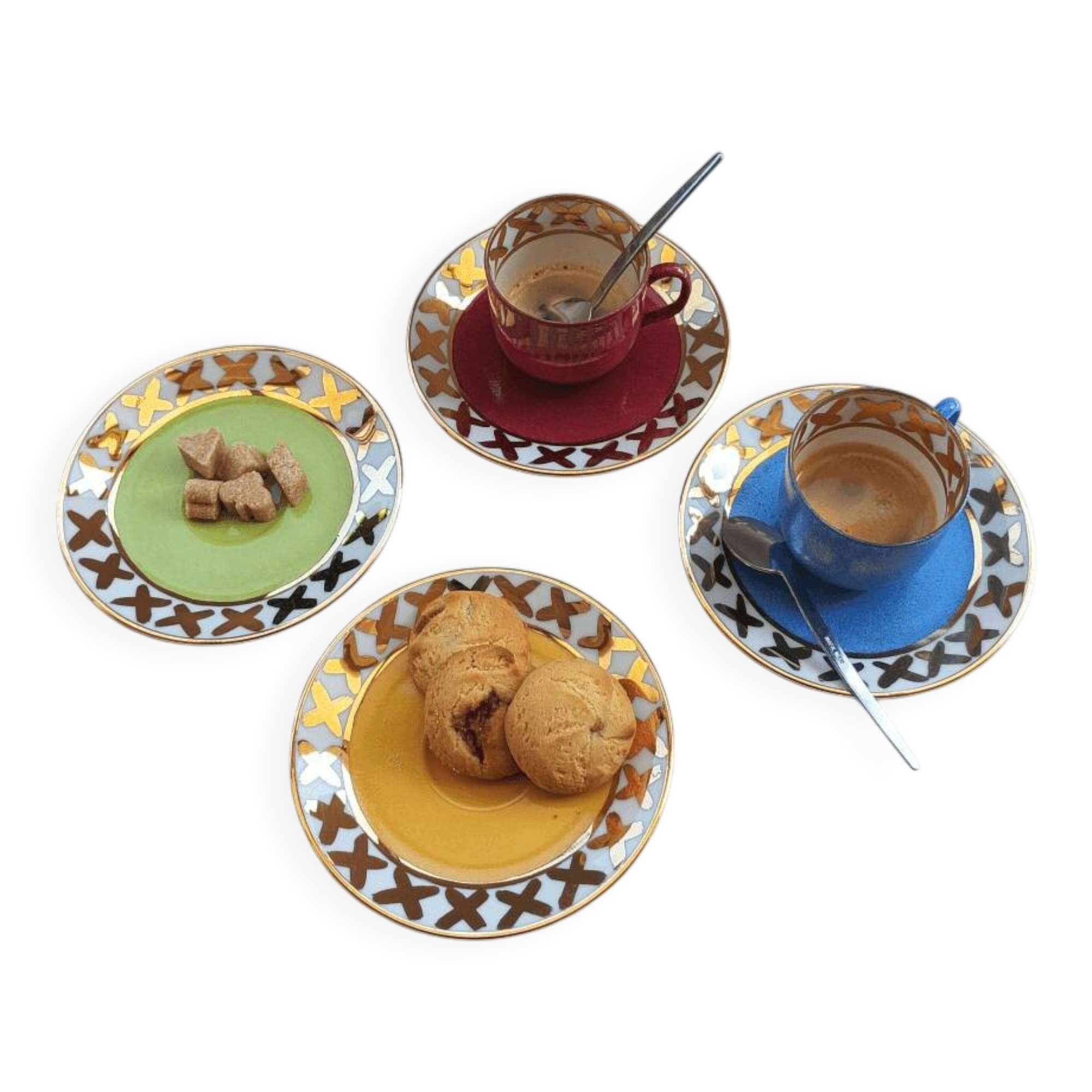 Service of 4 cups designed by Hilton McConnico from the 1980s.