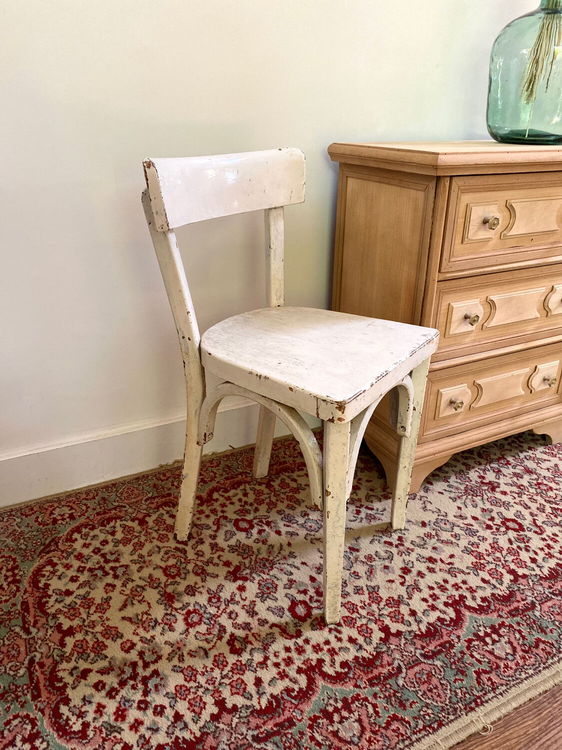 Small white wooden children's bistro chair