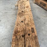 Old 19th century workbench transformed into a bench