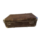 Small suitcase vintage wood and cardboard
