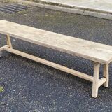 Renovated oak farm bench from the 20th century, 180cm.