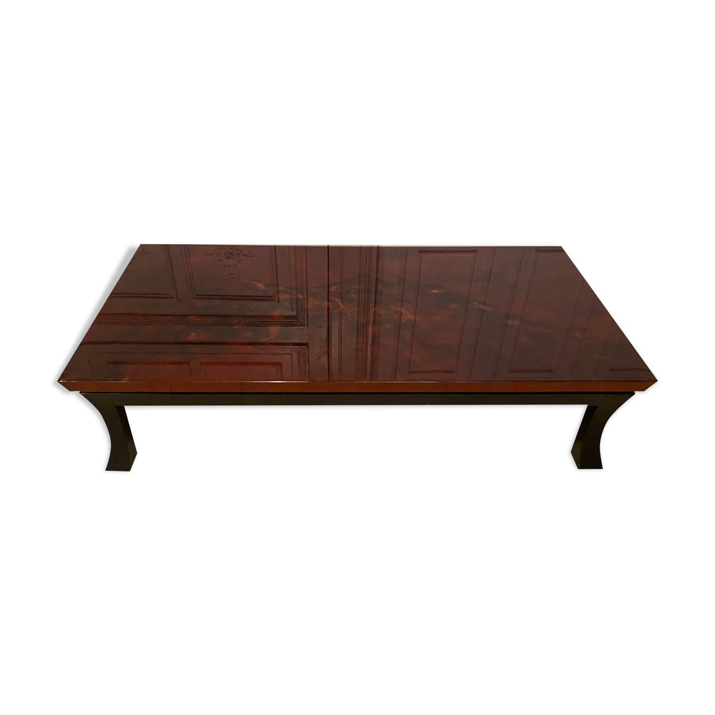 Coffee table, red and gold lacquer, 1970s