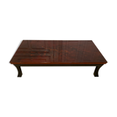 Table basse laque rouge et or 1970s