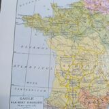 Old map of Gaul from 1928