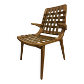 Fauteuil vintage Lounge par Jan Vaněk, Tchécoslovaquie années 1960.