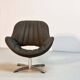 Rohé Chocolate Brown Leatherette Vintage Design Lounge Chair, 1960s