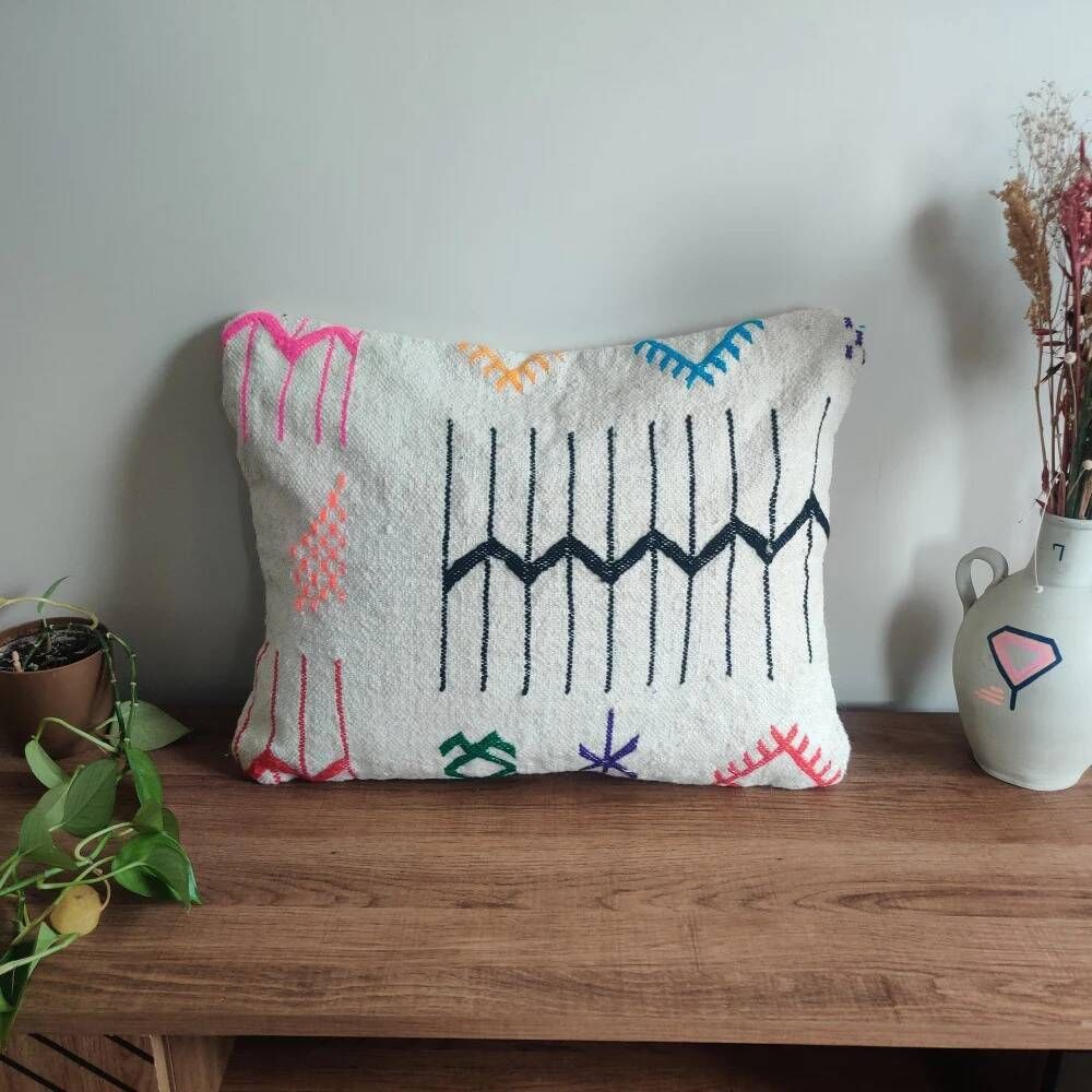 Coussin kilim marocain tribal