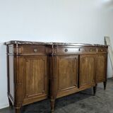 Louis XVI style enfilade in mahogany, late 19th century.