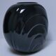 Black ceramic vase design 80 stamped