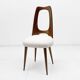 Set of Four Mid-Century Italian Walnut Dining Chairs by Vittorio Dassi, 50'