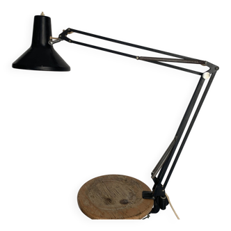 Vintage 1960s architect lamp Luxo L1 black mid-century design - 80 cm