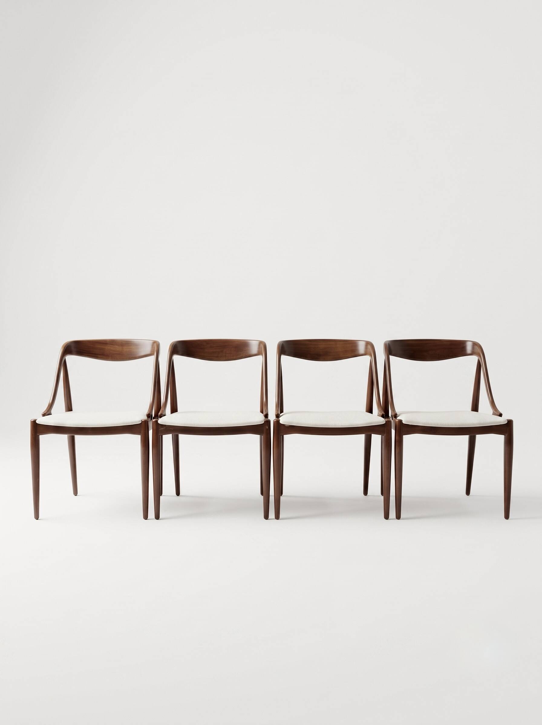 Set of 4 vintage Scandinavian chairs by Johannes Andersen - 1960