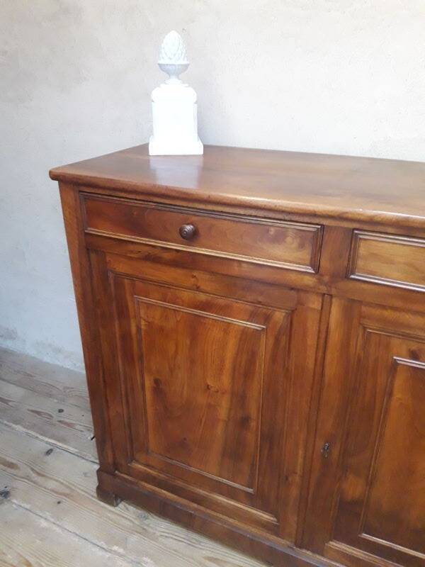 Solid walnut sideboard with 2 doors and 2 drawers, late 19th century