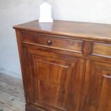 Solid walnut sideboard with 2 doors and 2 drawers, late 19th century