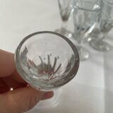 six antique blown glass glasses – 1930s/1950s