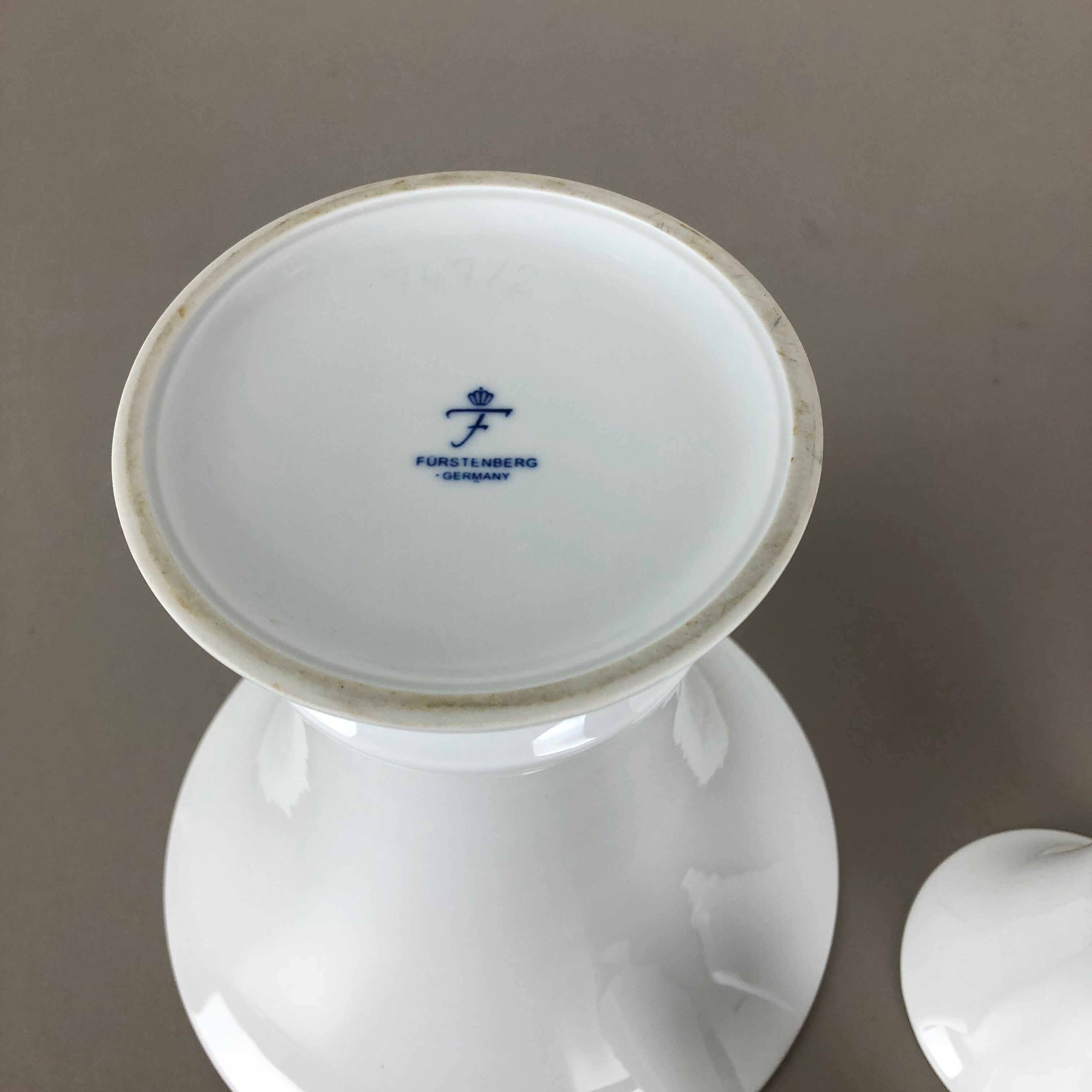 Set of 3 Op Art Vase Porcelain German Vase by Fürstenberg Ceramics Germany 1970s