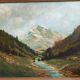 Large antique mountain painting