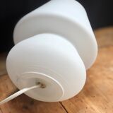 Lampe champignon en opaline blanche