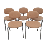 Set of 5 vintage chairs Strafor 1970