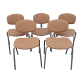 Set of 5 vintage chairs Strafor 1970