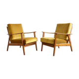 Pair of Scandinavian teak armchairs 1960s