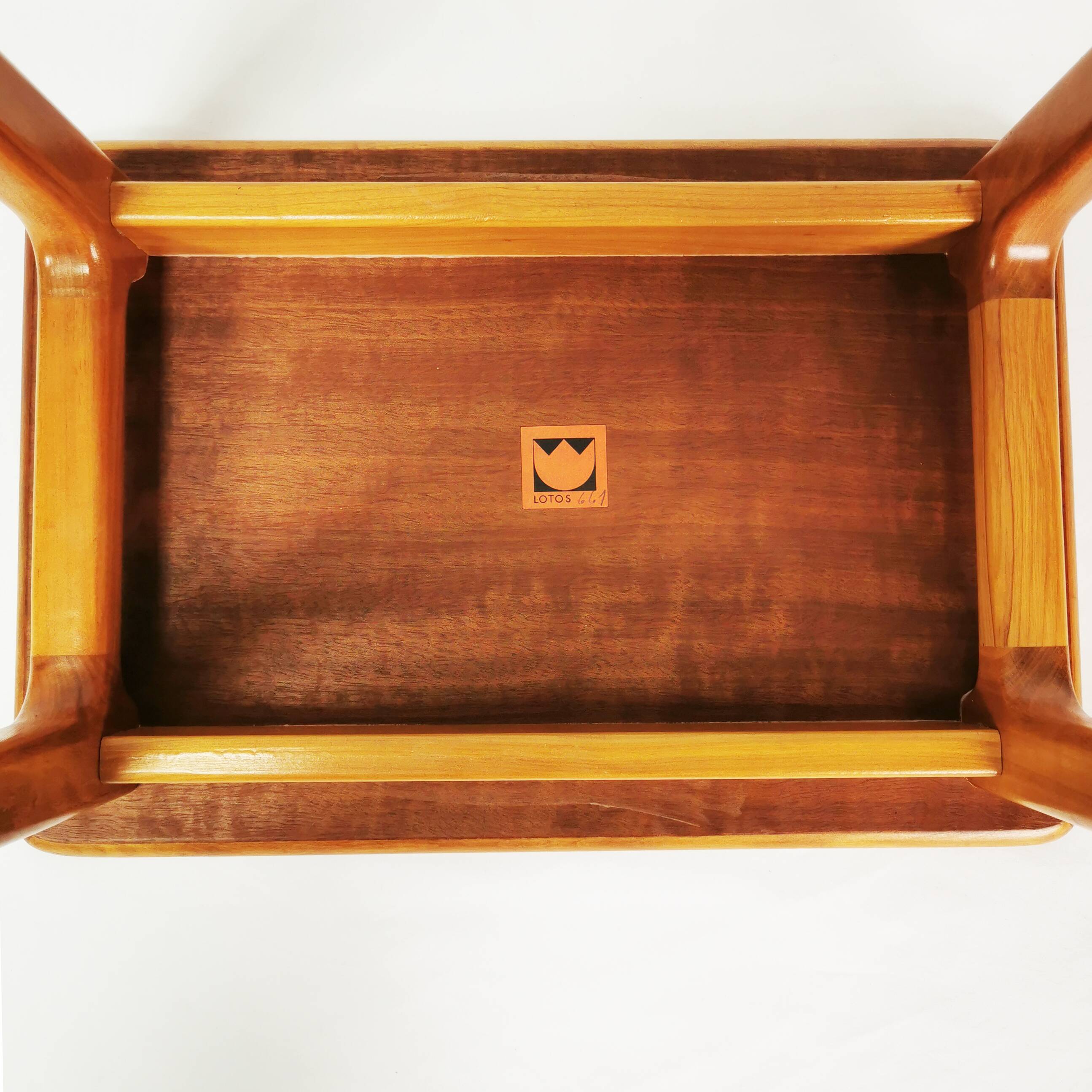 Minimalist side table, Lotos, Germany, 1960s.