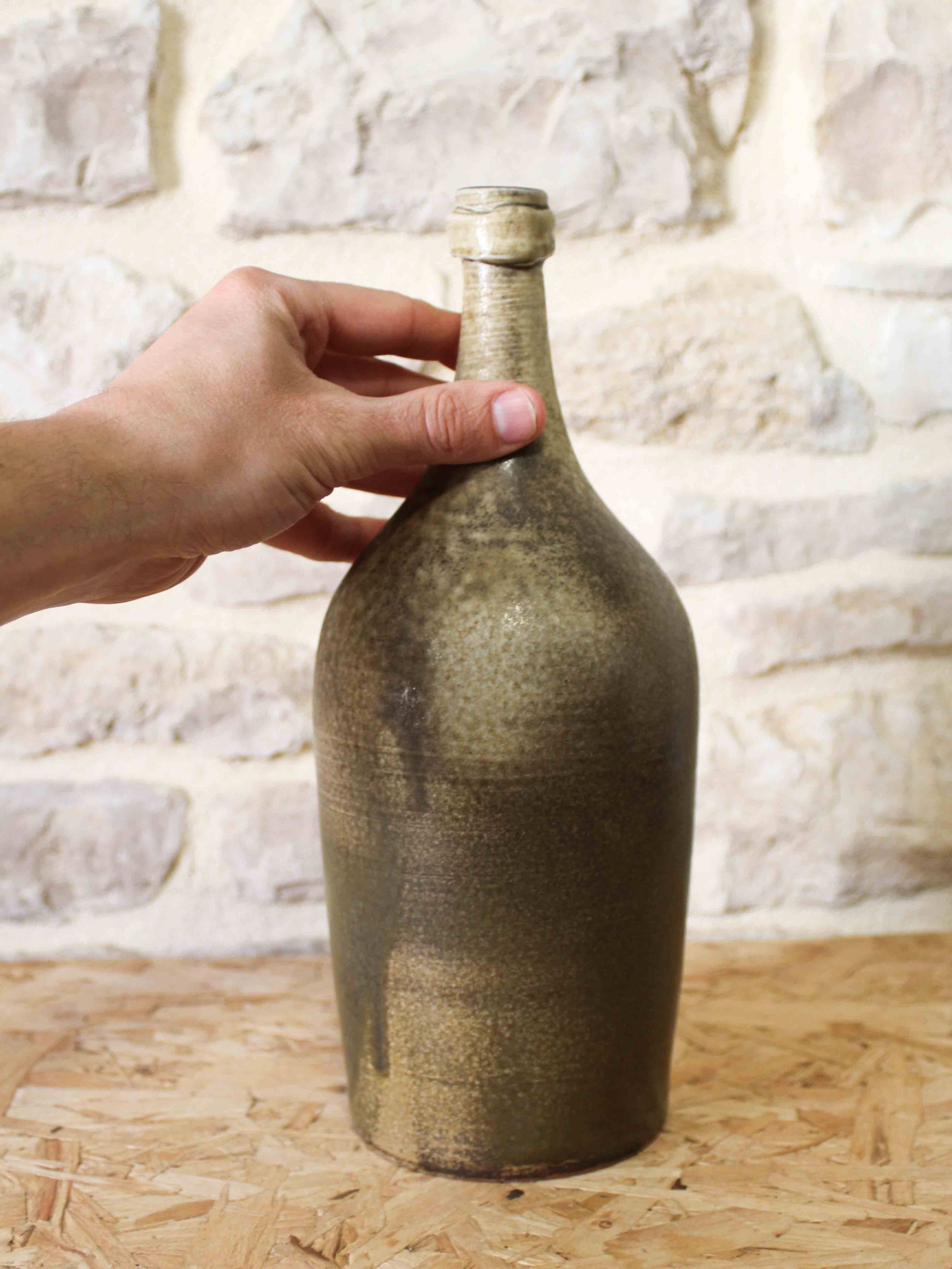 Alain Gaudebert stoneware bottle