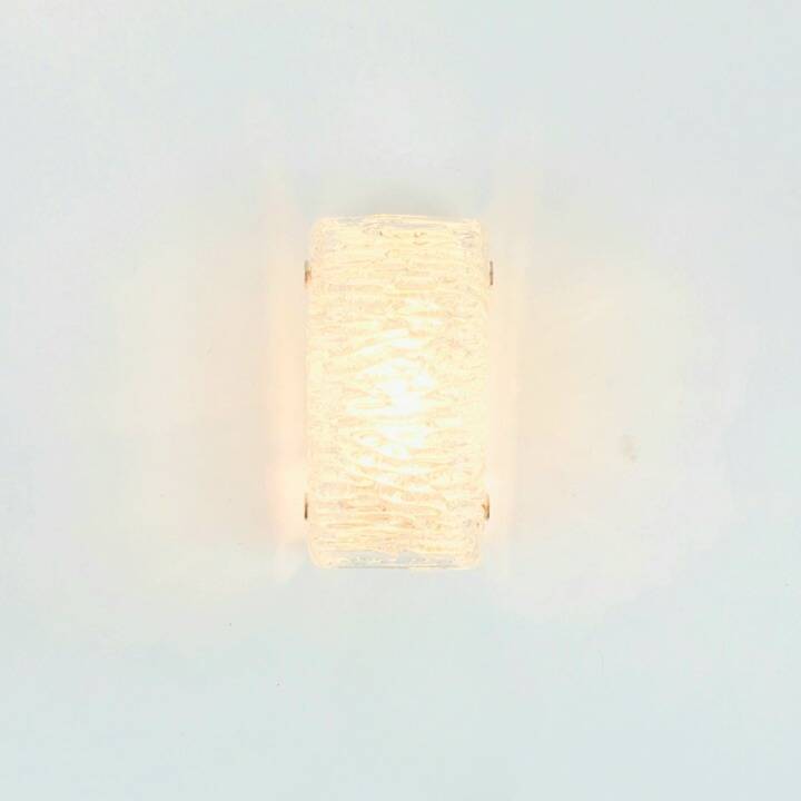 Set of 3 Mid-Century Modern Murano Ice Glass Wall Lights from Kaiser, 1960s