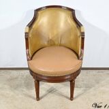 Fauteuil de Bureau Pivotant en Hêtre, style Louis XVI – Fin XIXe