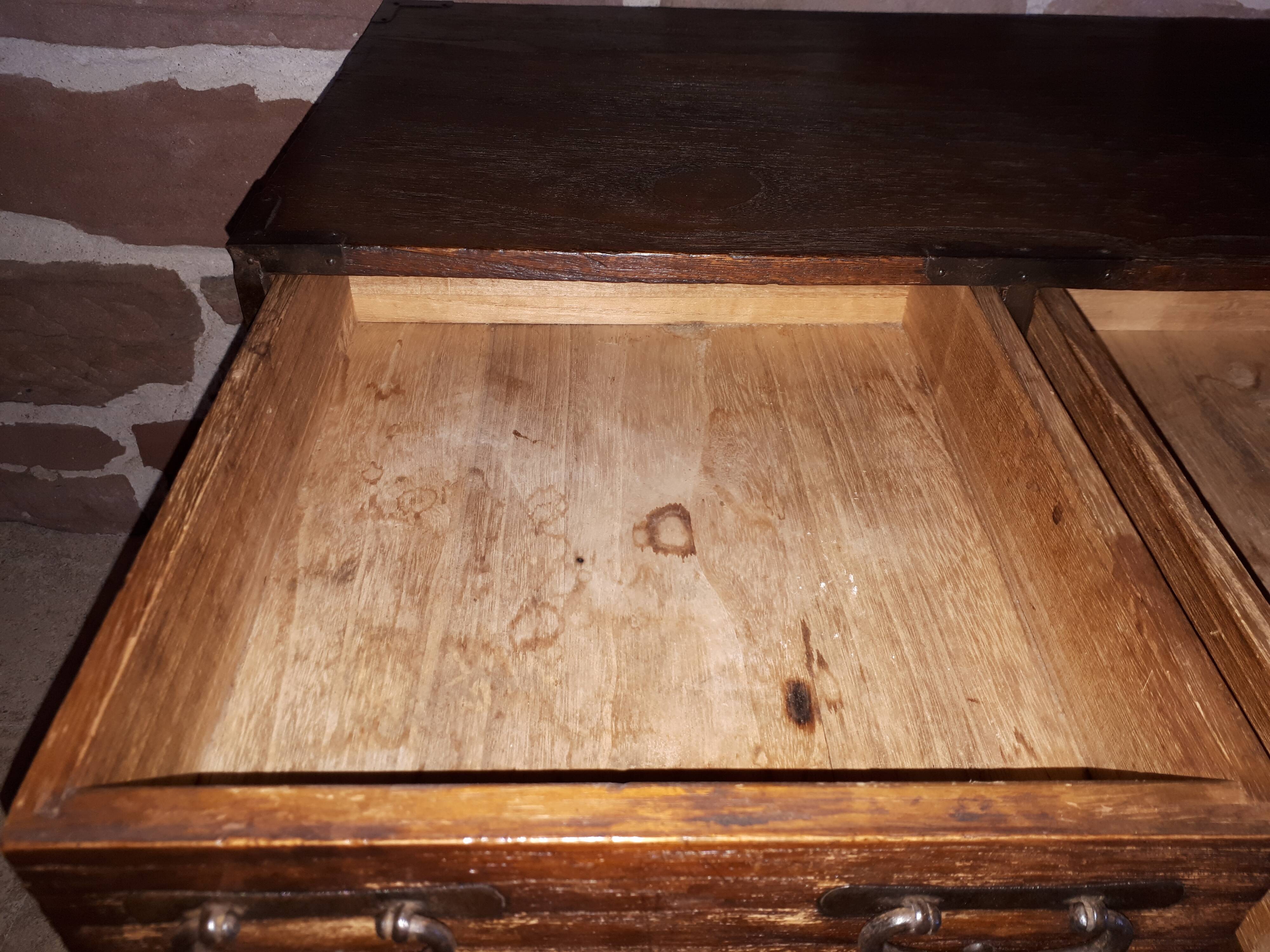 Cabinet, wooden tansu, Japan late Edo period