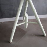 Tripod table in bamboo-style wood