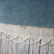 Blue velvet pouf