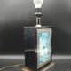 Table lamp the dolphin pagoda 1970 vintage melamine lacquered and brass heron