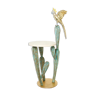 Console brass cactus and parrot by Alain Chervet 1989