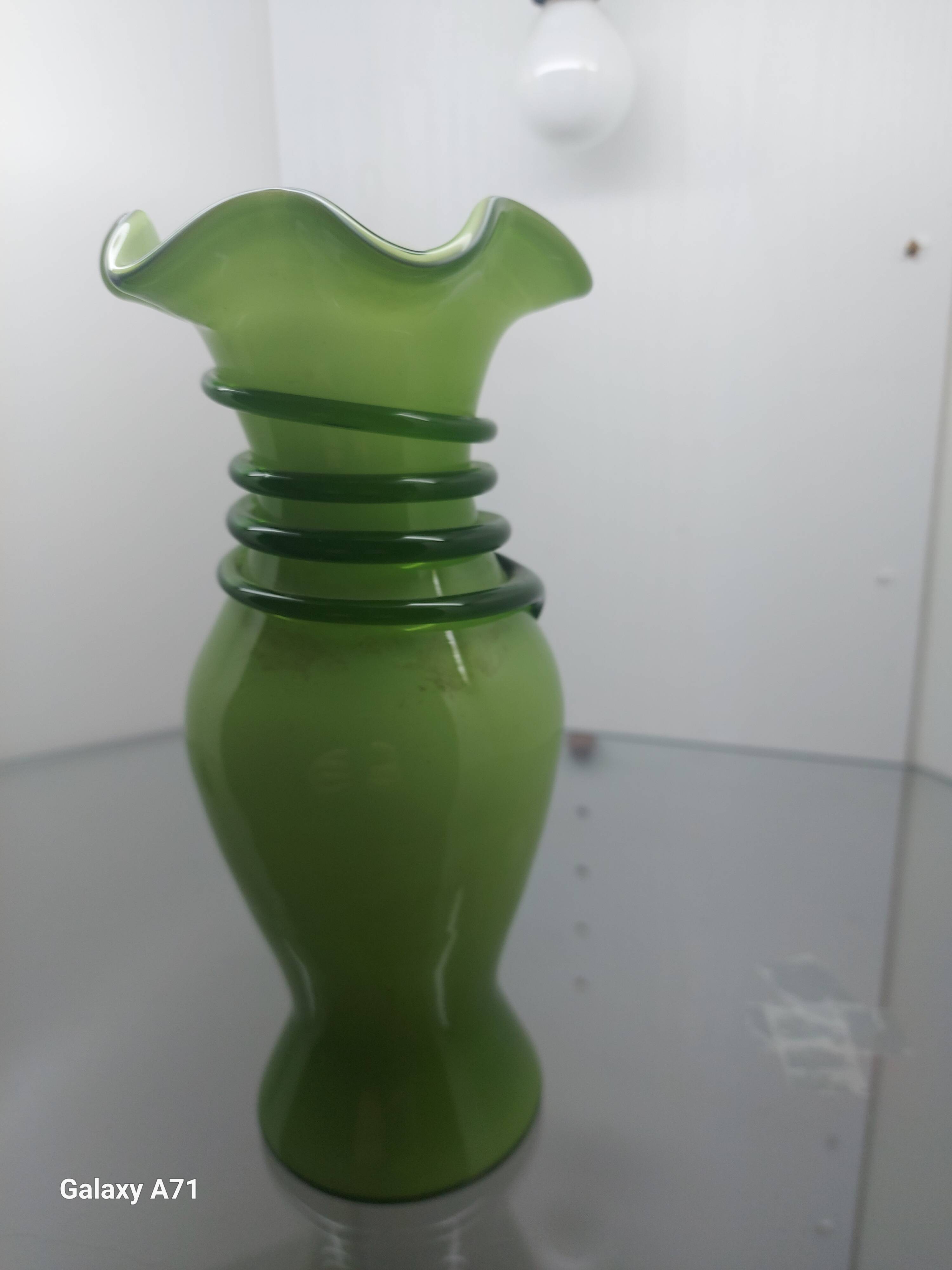 Vase verre soufflé style murano