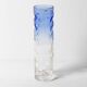 Vintage Blue and Clear Glass Art Vase / Hand-blown Home Decor  Italy / 1980