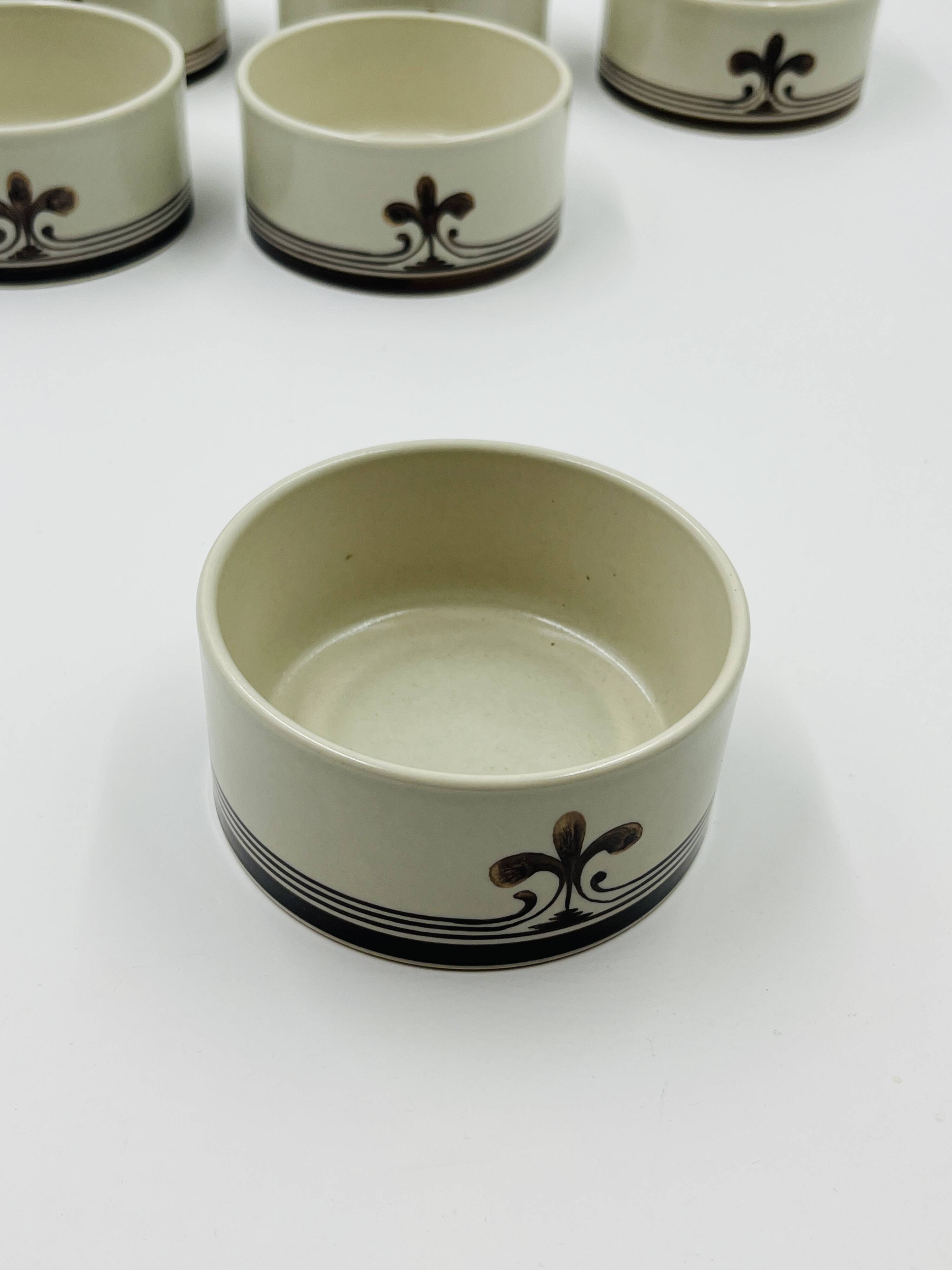 6 Ramequins Rosenthal studio-line "Siena" par Richard Scharrer 1970