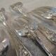 12 silver plated table forks by Boulenger, Art Nouveau Chardons