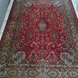 Old carpet in red wool