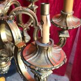 Lustre à 6 lumières en bronze Napoléon III