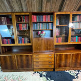 Mid century retro vintage wall unit bookcase danish design by poul hundevad rosewood 1950-1960