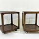 Mid-Century Pair of Side Tables with Wheels, Wood, 1960s